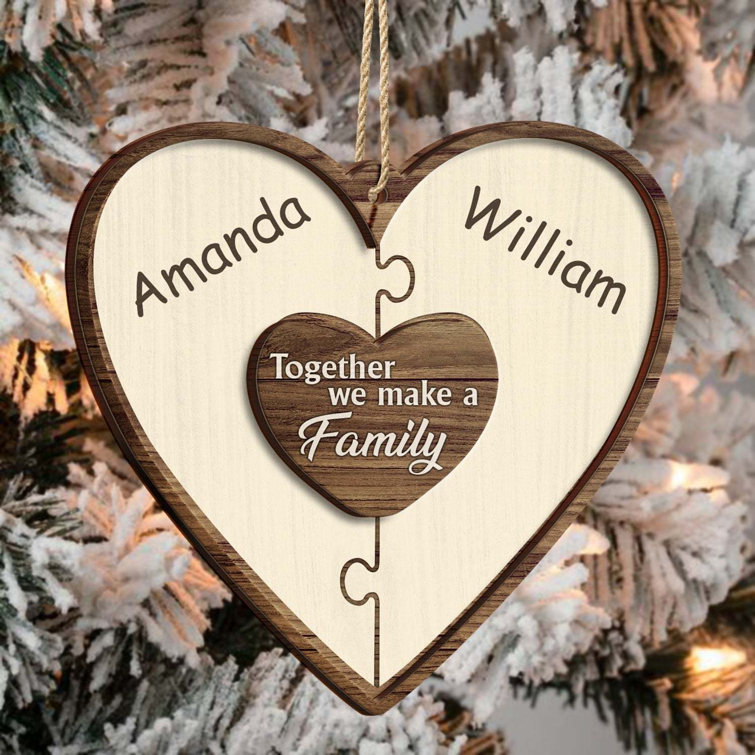 Christmas Puzzle Together We Make A Family - Gift For Family