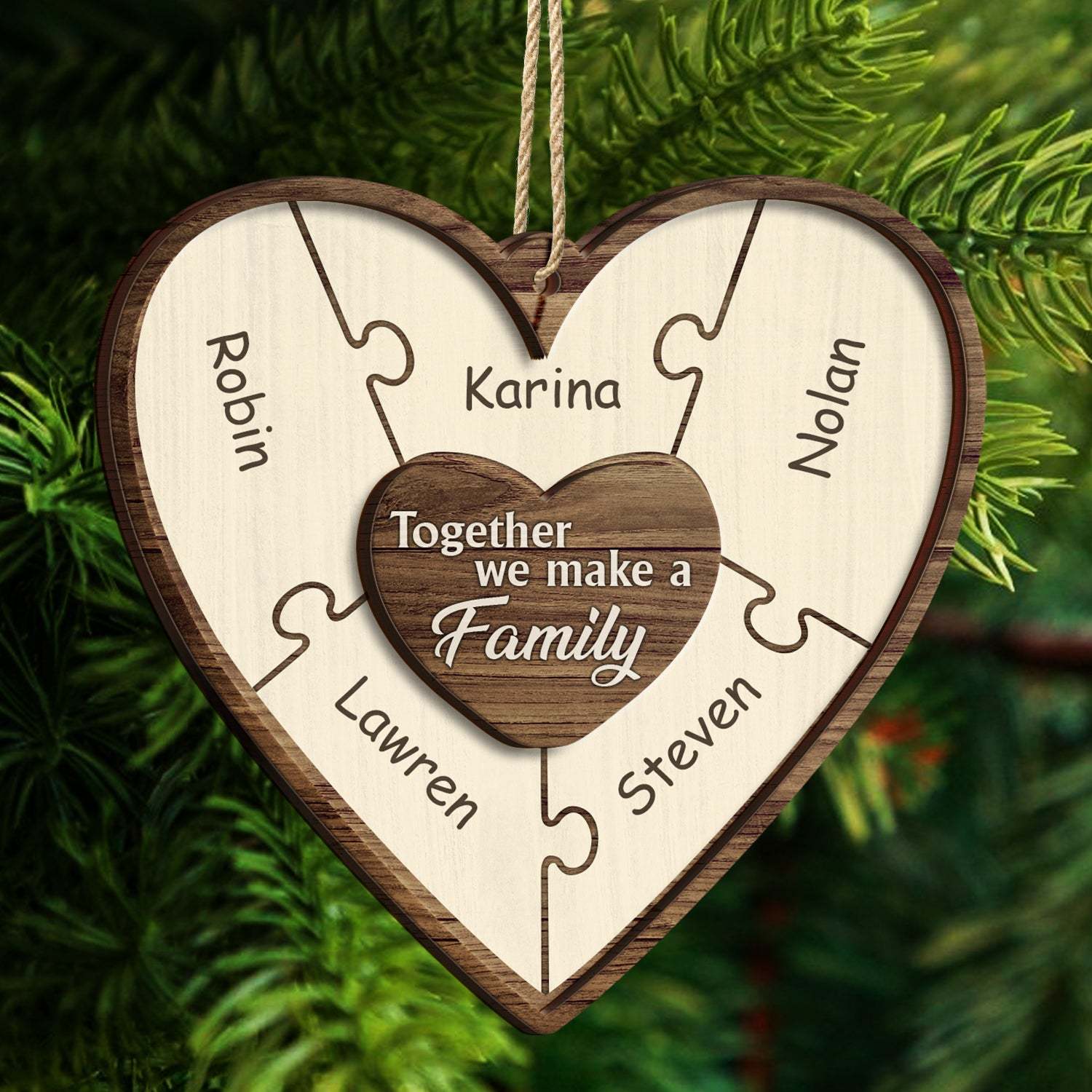 Christmas Puzzle Together We Make A Family - Gift For Family