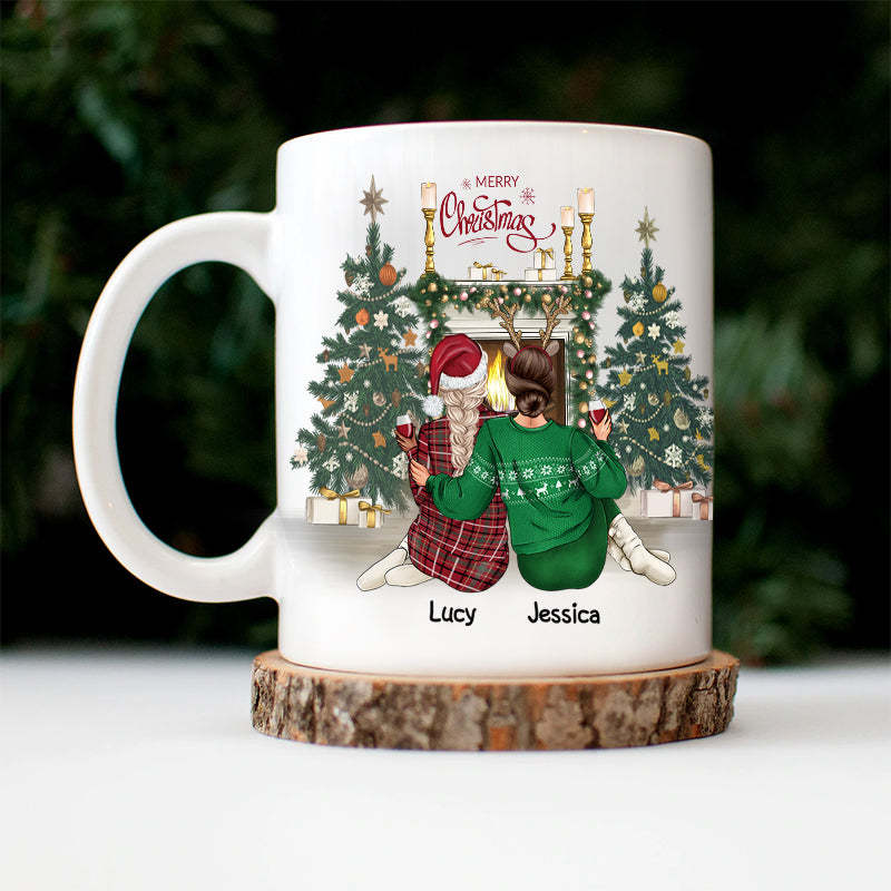 Best Friends Not Sisters By Blood But Sisters By Heart - Christmas Gift For BFF - Personalized Custom Mug