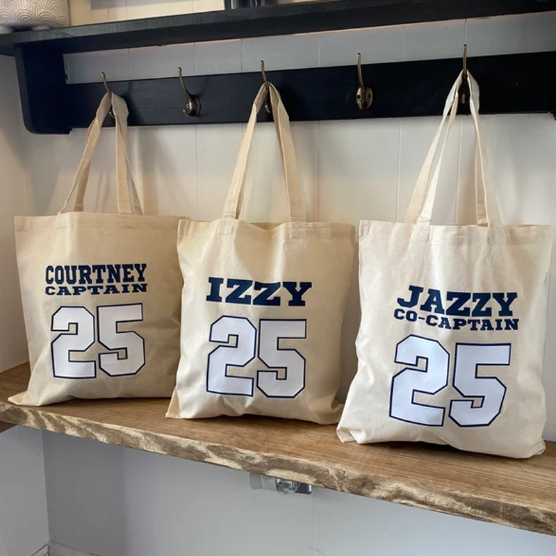 Senior Banquet Gift Tote Bag Name Number 2025 Jersey Team hockey School Sports