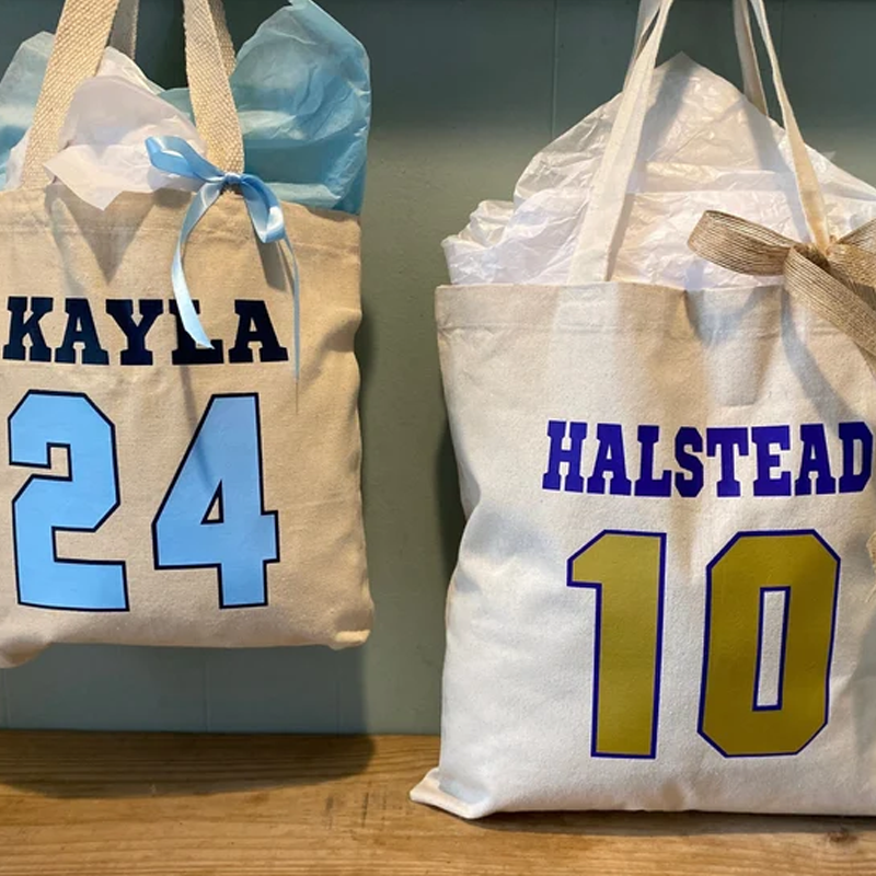 Senior Banquet Gift Tote Bag Name Number 2025 Jersey Team hockey School Sports
