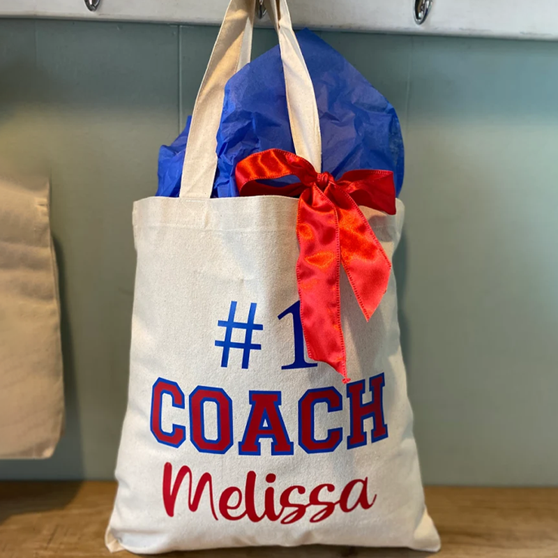 Senior Banquet Gift Tote Bag Name Number 2025 Jersey Team hockey School Sports