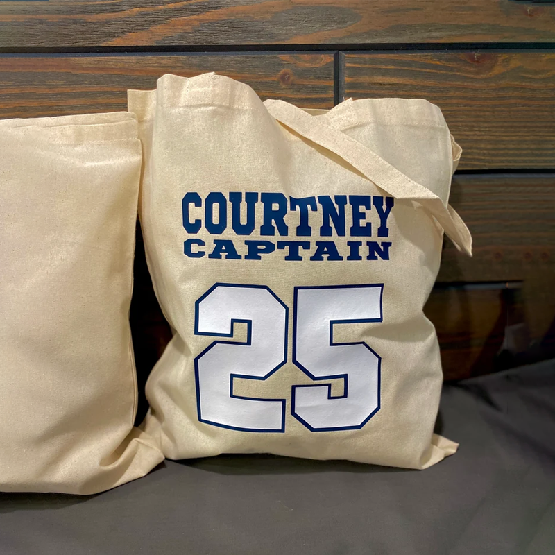 Senior Banquet Gift Tote Bag Name Number 2025 Jersey Team hockey School Sports