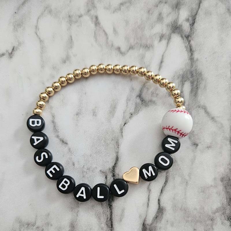 Baseball mom bracelet baseball mom gift baseball gift ball mom stackable bracelets for mama MLB