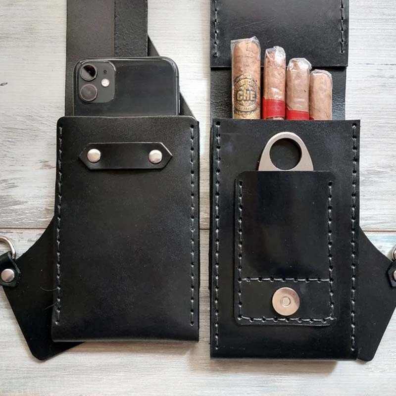 Real Leather Cigar case, Leather Cigar accessories, Leather Cigar Holder