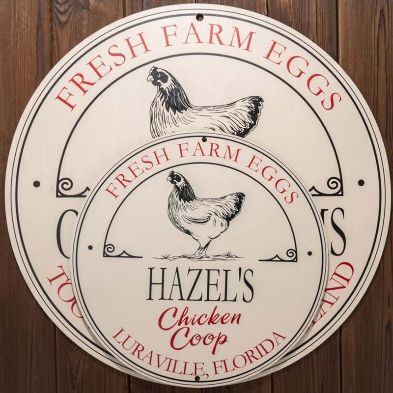 Personalized Rural Charm Chicken Coop Sign with Text Farm Decor Christmas Gift for Farmer