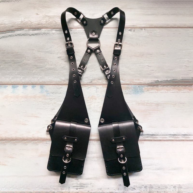 Rustic Leather Holster Bag Leather Shoulder Bag Leather Chest Bag