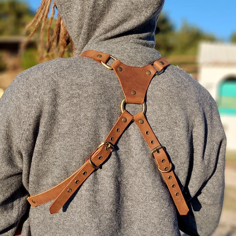Rustic Leather Holster Bag Leather Shoulder Bag Leather Chest Bag