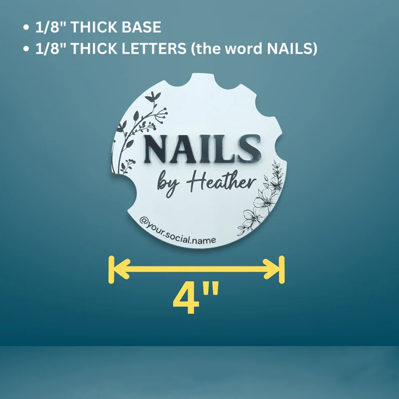 Nailfie Disc Photo prop for Nails Nail Tech Gifts Beauty Salon Sign