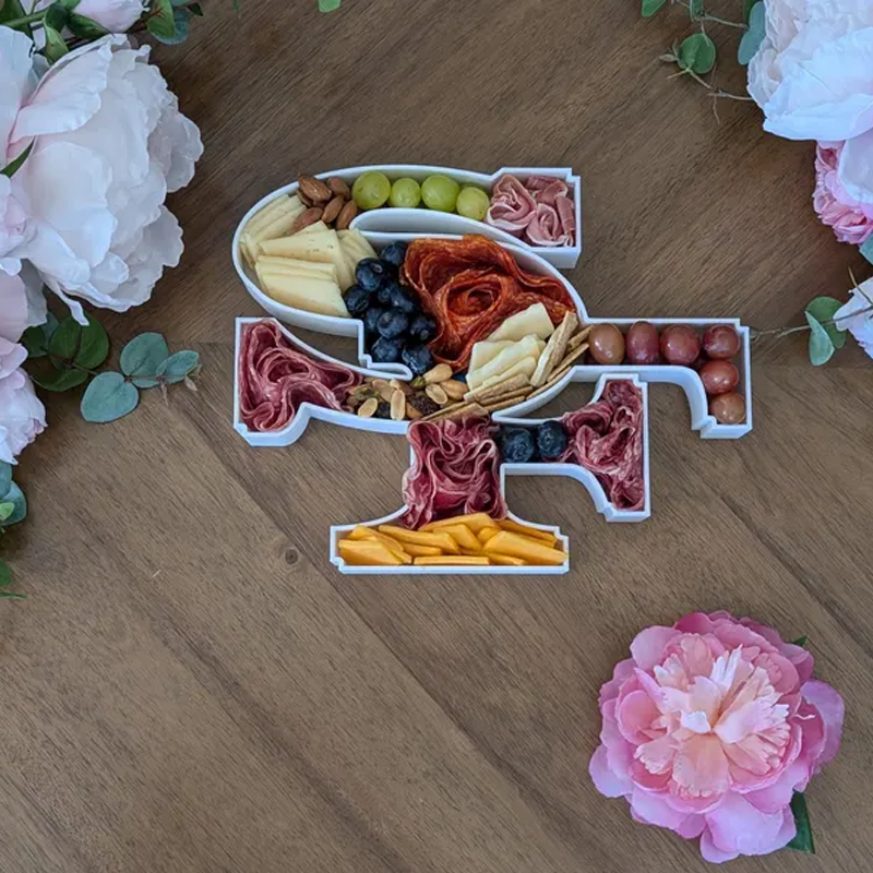 Custom American Football NFL team trays for charcuteries SOLID washable and reusable