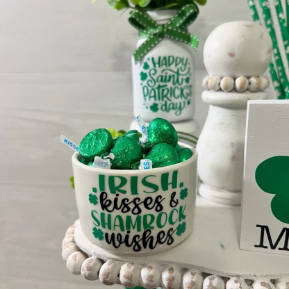 St Patrick's tiered tray  tiered tray accessory St Patricks Day candy dish