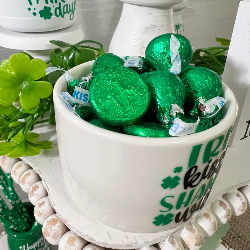 St Patrick's tiered tray  tiered tray accessory St Patricks Day candy dish