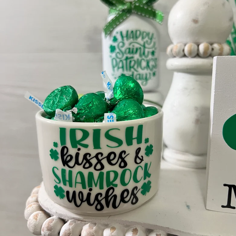 St Patrick's tiered tray  tiered tray accessory St Patricks Day candy dish