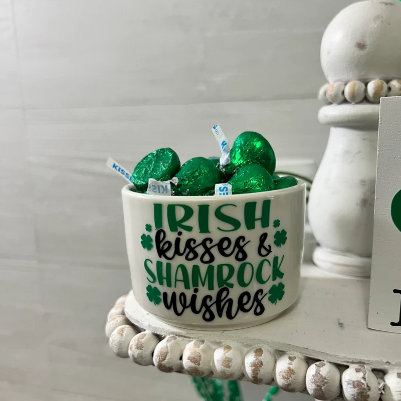 St Patrick's tiered tray  tiered tray accessory St Patricks Day candy dish