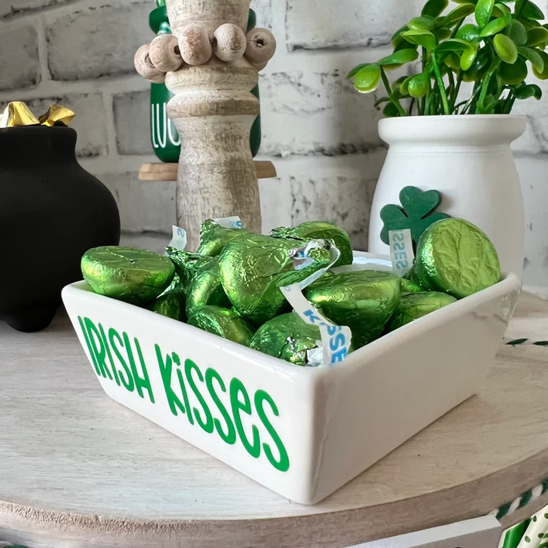 St Patrick's tiered tray St. Patrick's Day Tiered Tray Decor Irish Kisses