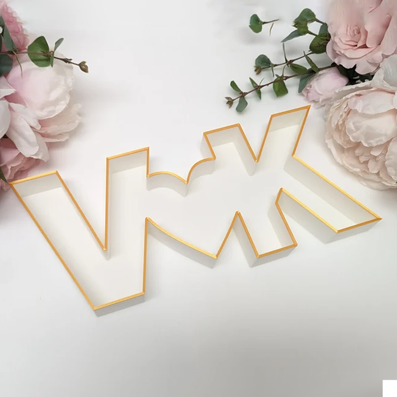 Fillable Initials Tray stand-up charcuteries candies sweets cupcakes food safe material