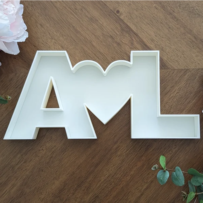 Fillable Initials Tray stand-up charcuteries candies sweets cupcakes food safe material