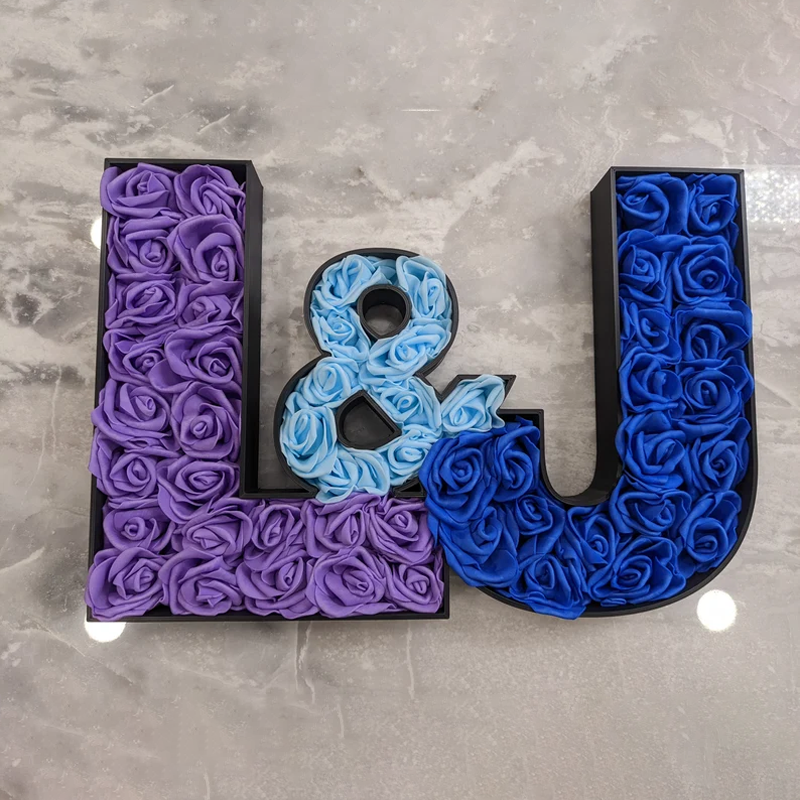 Fillable Initials Tray stand-up charcuteries candies sweets cupcakes food safe material