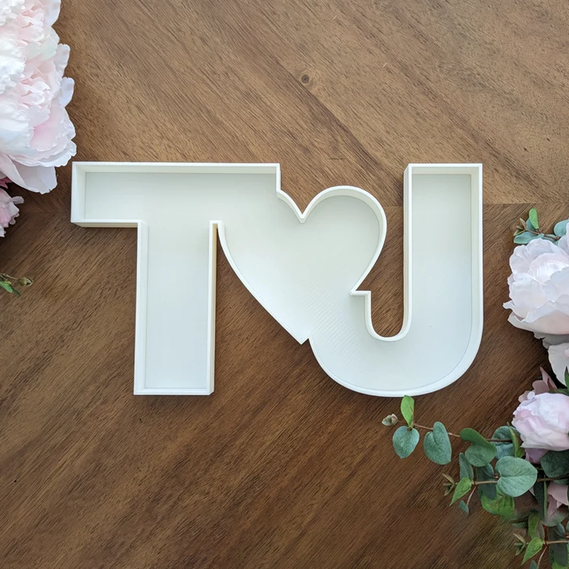 Fillable Initials Tray stand-up charcuteries candies sweets cupcakes food safe material