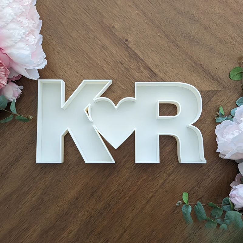 Fillable Initials Tray stand-up charcuteries candies sweets cupcakes food safe material