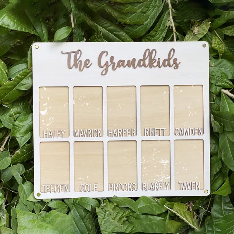 Grandchildren Picture Frame Personalized with names 2-10 kids