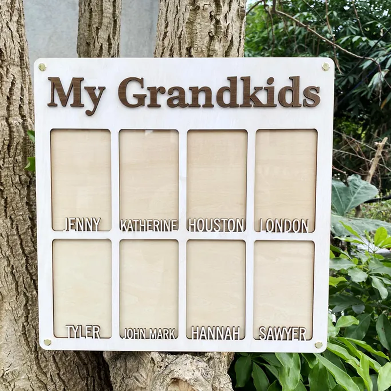 Grandchildren Picture Frame Personalized with names 2-10 kids