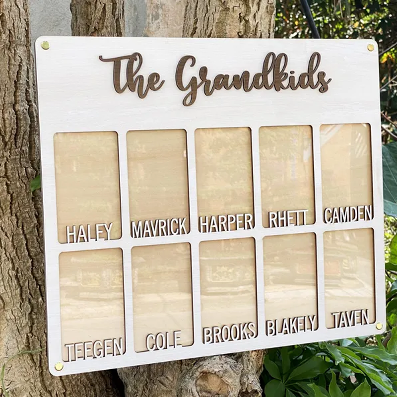 Grandchildren Picture Frame Personalized with names 2-10 kids