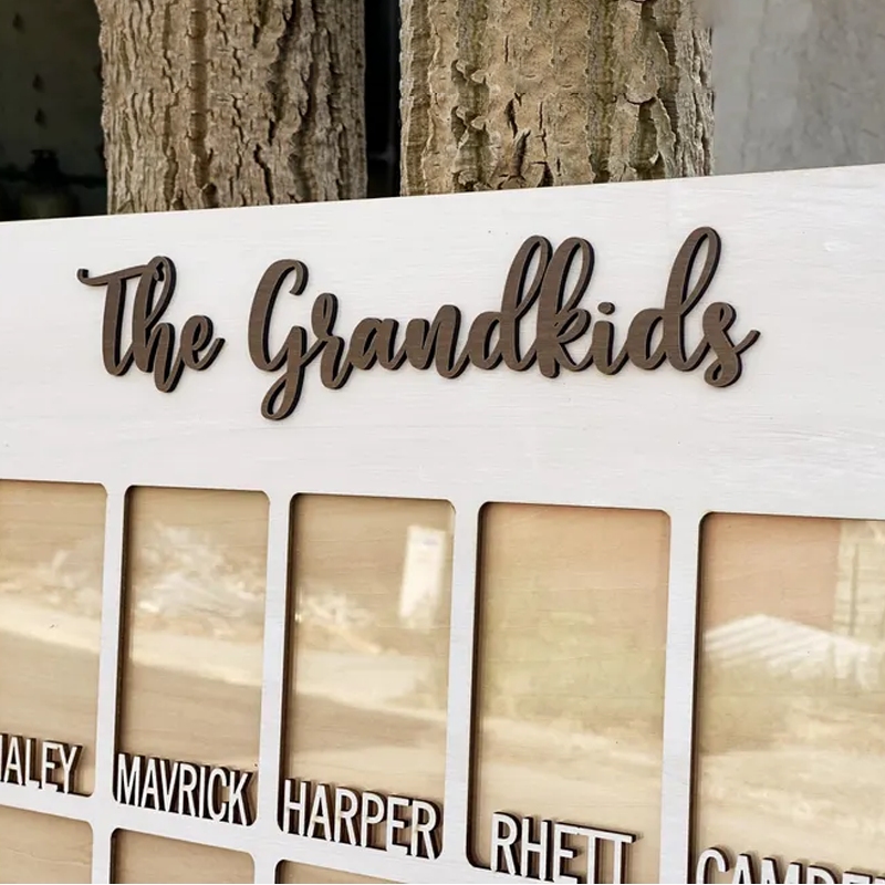 Grandchildren Picture Frame Personalized with names 2-10 kids