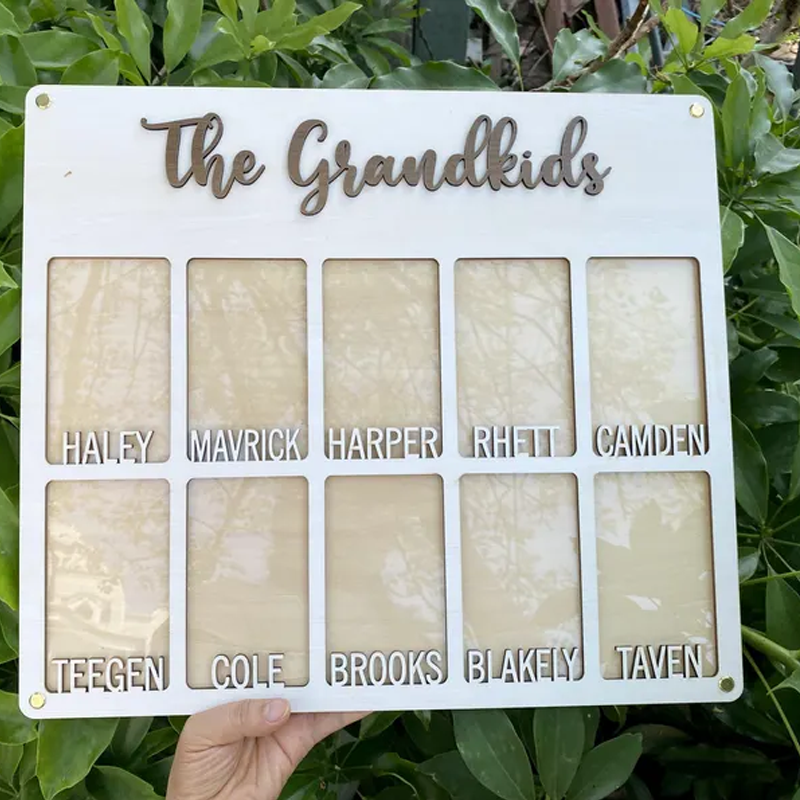 Grandchildren Picture Frame Personalized with names 2-10 kids