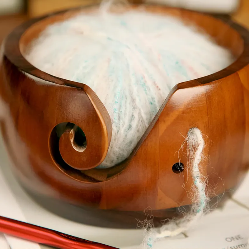 Custom Wooden Small Yarn Bowl Handmade Yarn Bowl Personalized Yarn Bowl