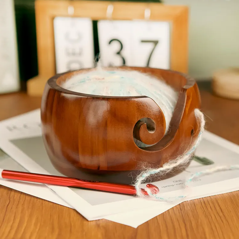 Custom Wooden Small Yarn Bowl Handmade Yarn Bowl Personalized Yarn Bowl