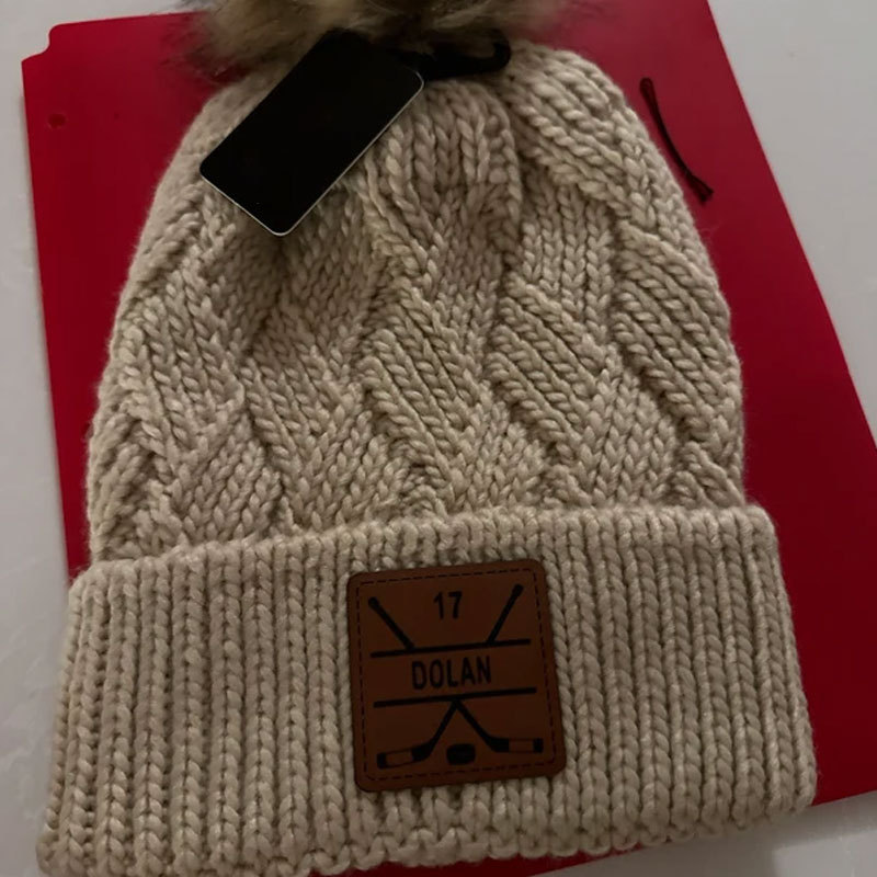 Custom Beanie for Hockey Mom, Hat for Hockey Player