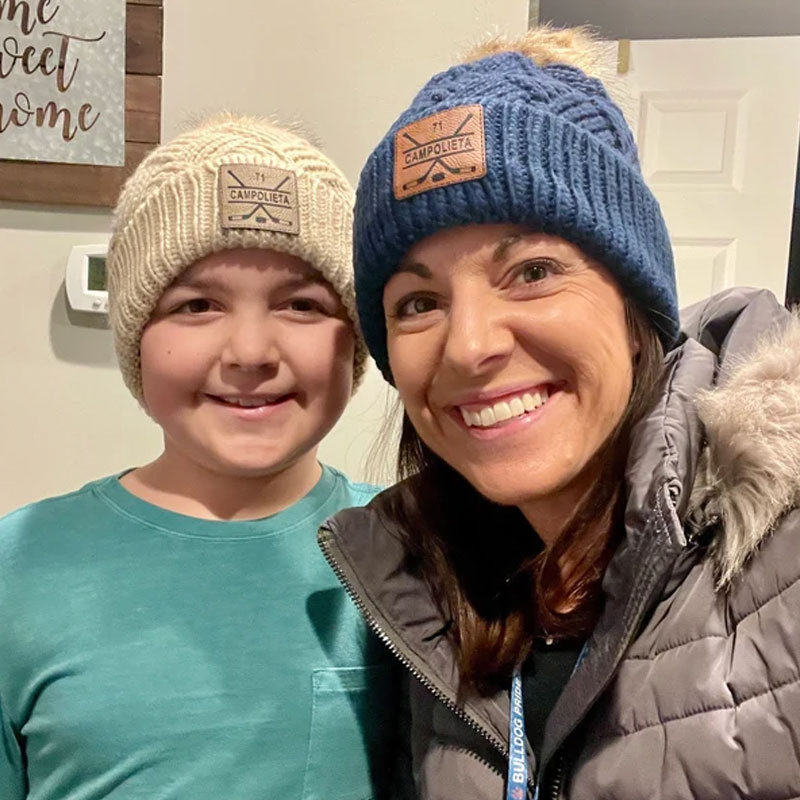 Custom Beanie for Hockey Mom, Hat for Hockey Player