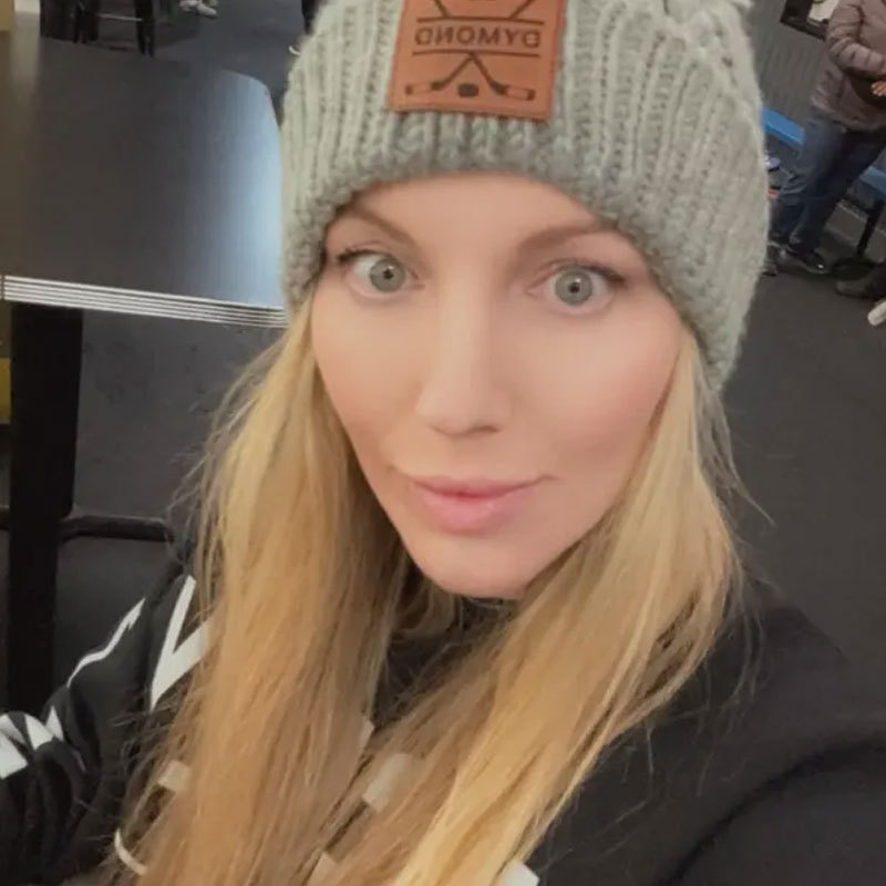 Custom Beanie for Hockey Mom, Hat for Hockey Player