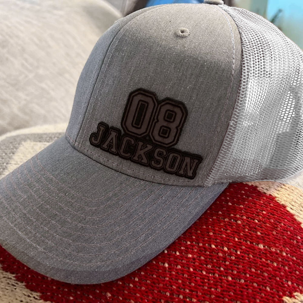 Personalized Hat with Jersey Number and Name for Hockey Lovers