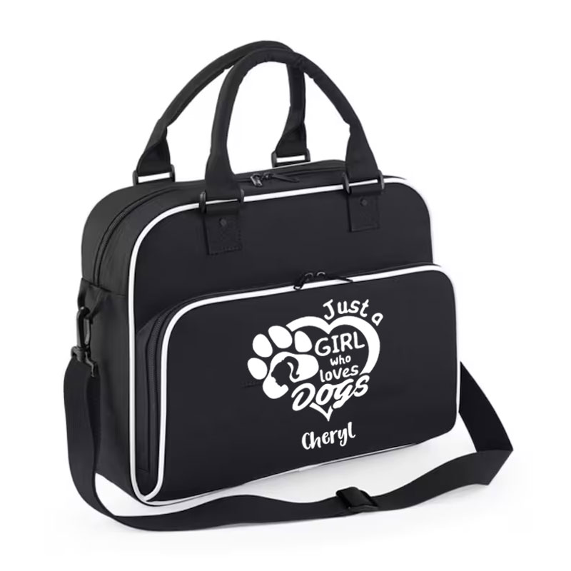 Just a Girl Who Loves Dogs Personalized Hand-held Messenger Bag