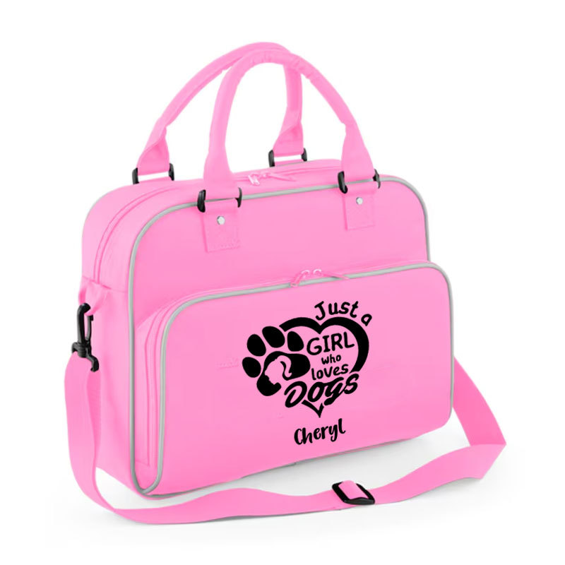 Just a Girl Who Loves Dogs Personalized Hand-held Messenger Bag