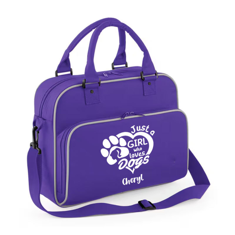 Just a Girl Who Loves Dogs Personalized Hand-held Messenger Bag