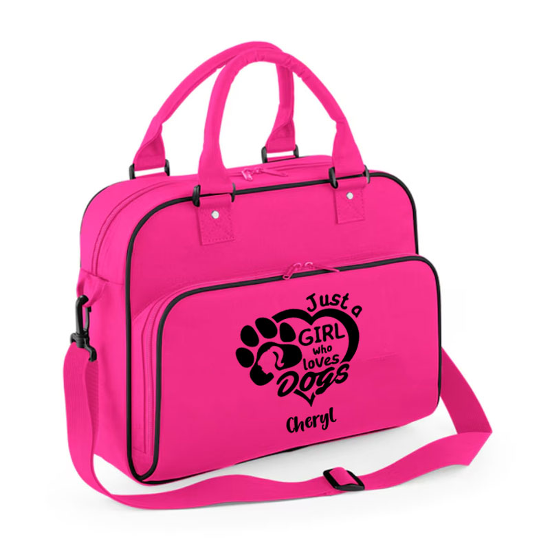 Just a Girl Who Loves Dogs Personalized Hand-held Messenger Bag