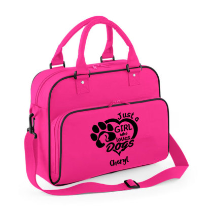 Just a Girl Who Loves Dogs Personalized Hand-held Messenger Bag