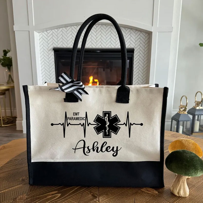 Custom EMT Paramedic Tote Bag, Best Paramedic Graduation Gift