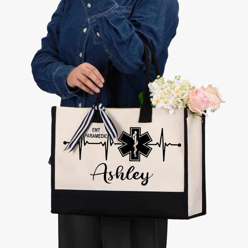 Custom EMT Paramedic Tote Bag, Best Paramedic Graduation Gift