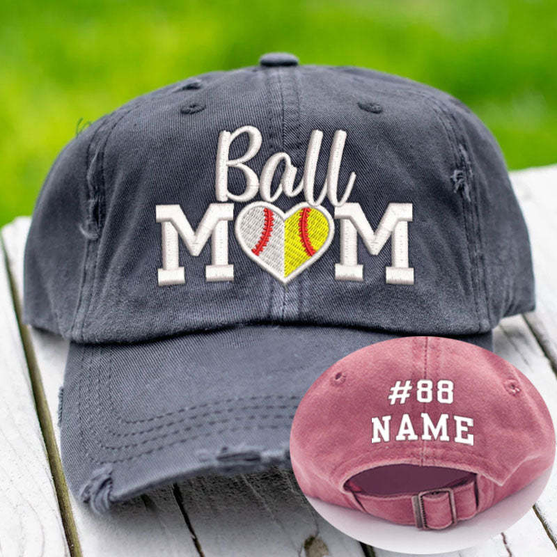 Baseball Mom and Softball Mom Ball Cap Sports Mom Hat