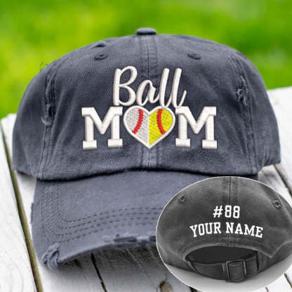 Baseball Mom and Softball Mom Ball Cap Sports Mom Hat