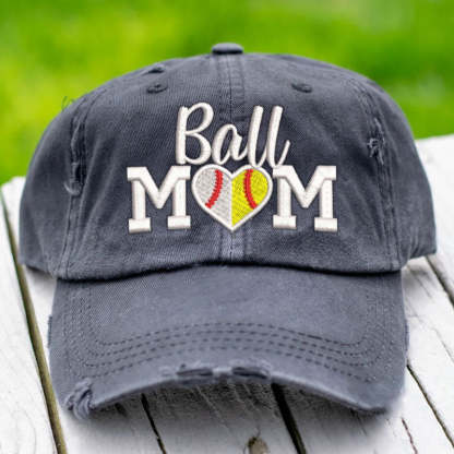 Baseball Mom and Softball Mom Ball Cap Sports Mom Hat