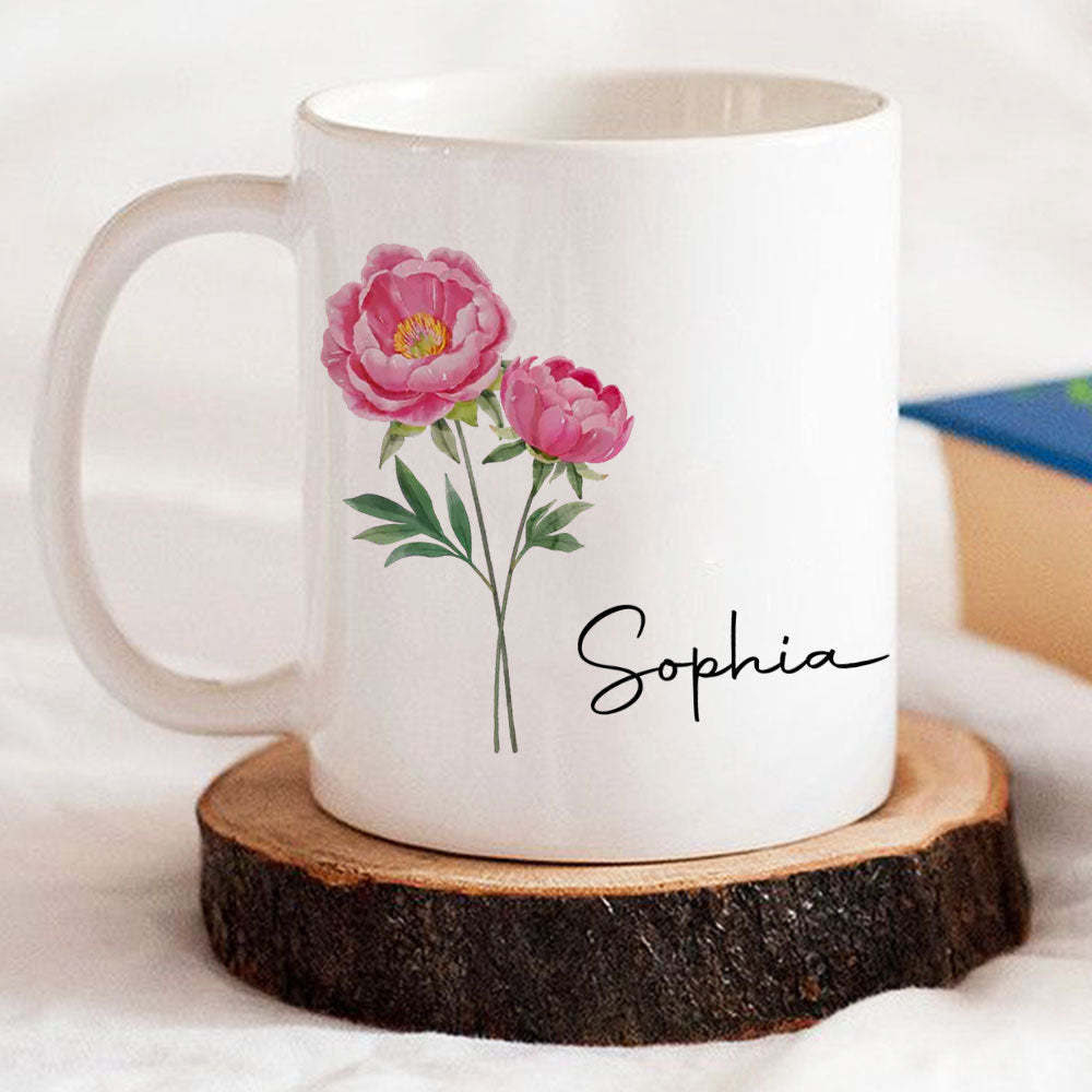 Friends Are Flowers That Never Fade - Personalized Custom Coffee Mug