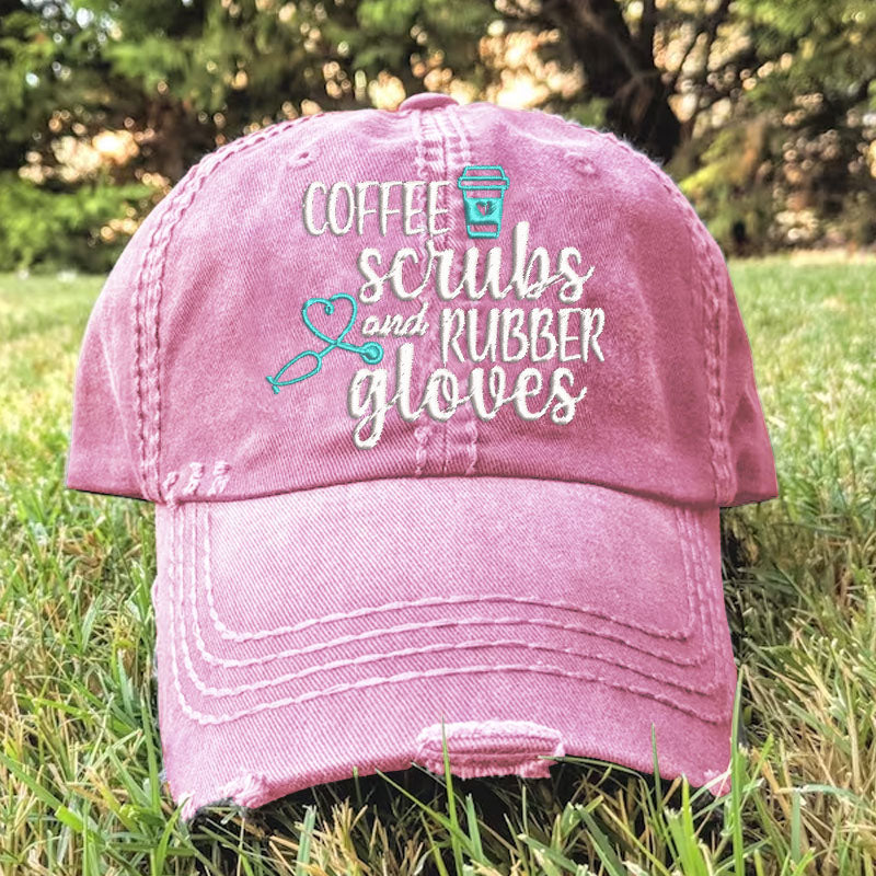 Coffee Scrubs and Rubber Gloves Baseball Cap