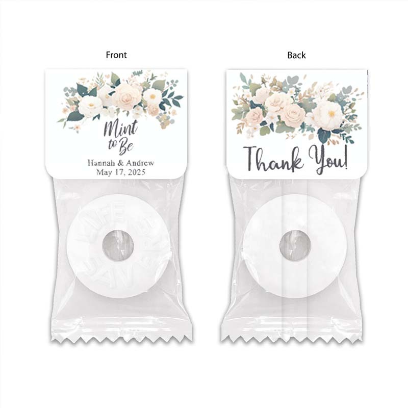 Mint to Be Wedding Favors Personalized Wedding Favor Mints Wedding Floral Favor