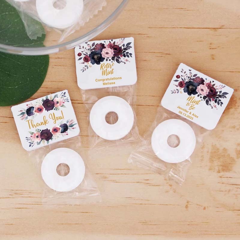 Mint to Be Wedding Favors Personalized Wedding Favor Mints Wedding Floral Favor