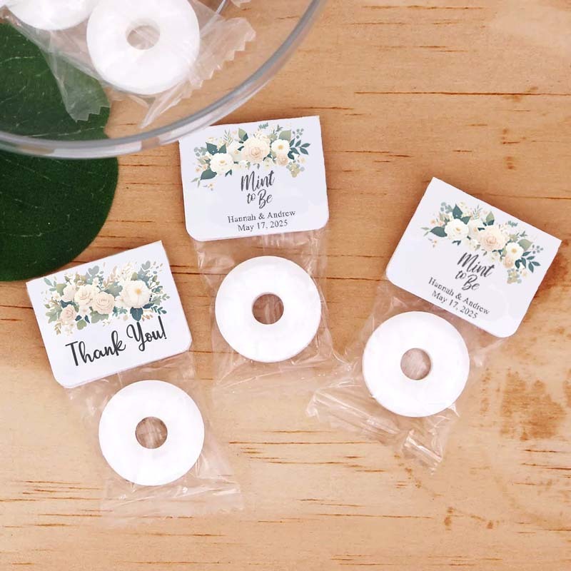 Mint to Be Wedding Favors Personalized Wedding Favor Mints Wedding Floral Favor